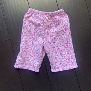 Free w/ $15 purchase Gerber baby girl floral pink pants in size 3-6M EUC